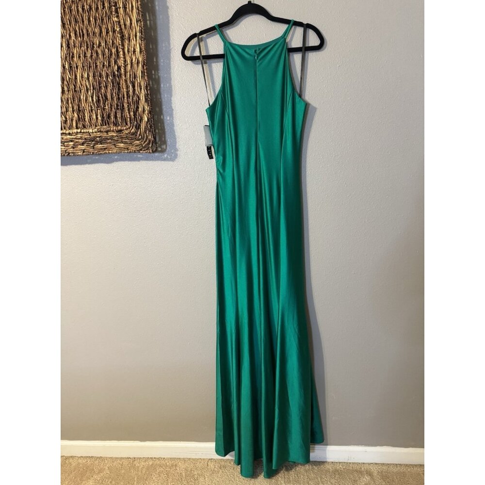 Xscape 10 Emerald Green Formal Gown Side O Waist Gala Prom Wedding Guest NEW - Picture 16 of 16